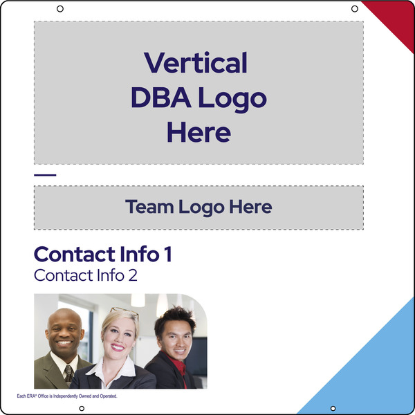 Team Logo w Photo Hanging Sign Panel, 24h x 24w, Steel