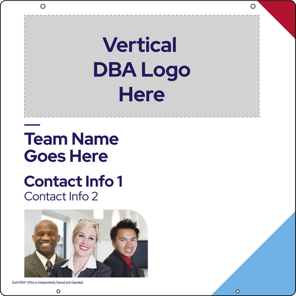 Team Name w Photo Hanging Sign Panel, 24h x 24w, Steel