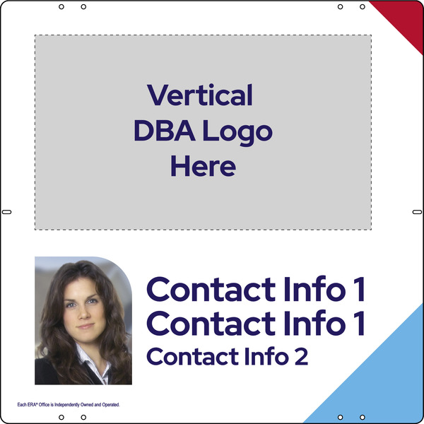 Agent Contact Info w Photo Sign Panel, 24h x 24w, Steel