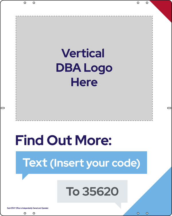 Text Code # Sign Panel, 30h x 24w, Steel