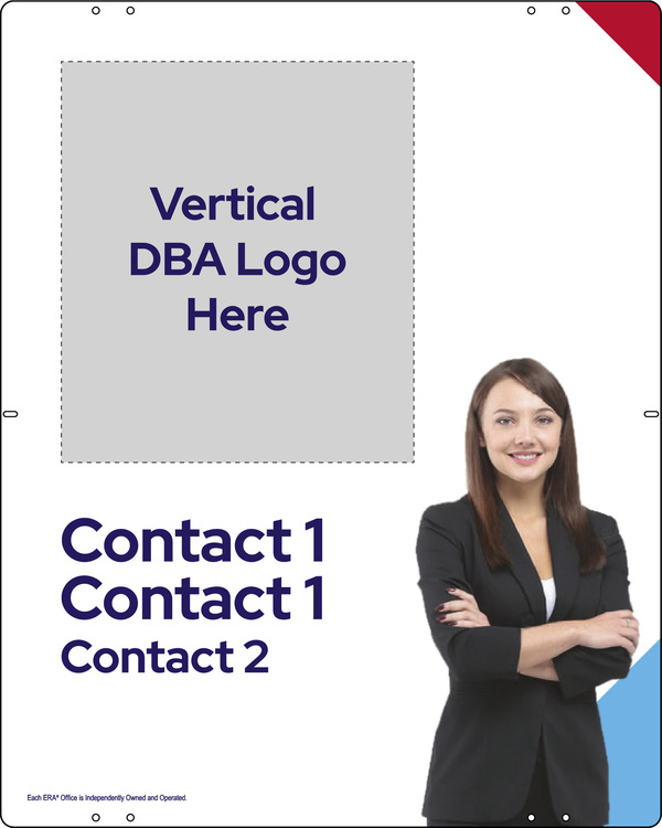 Agent Contact Info w Photo Sign Panel, 30h x 24w, Steel