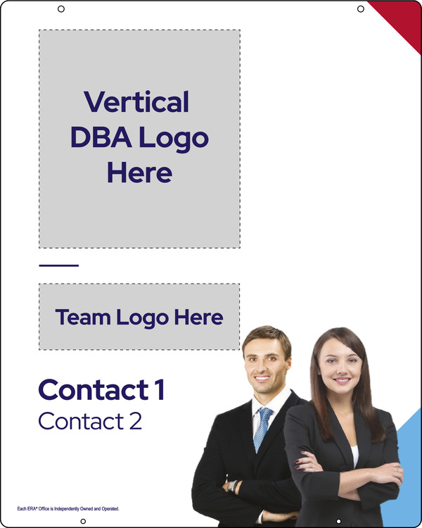 Team Logo w Photo Hanging Sign Panel, 30h x 24w, Steel
