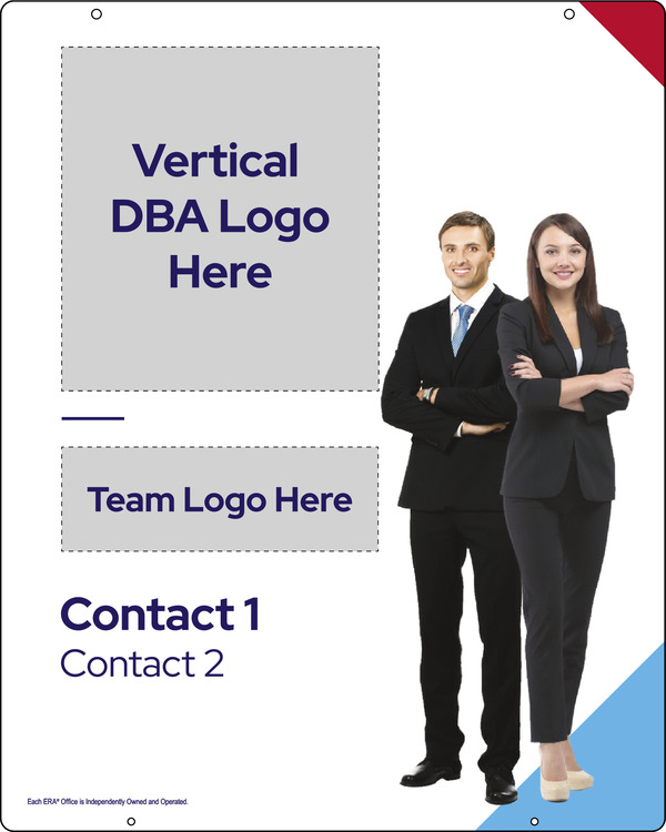 Team Logo w Photo Hanging Sign Panel, 30h x 24w, Steel