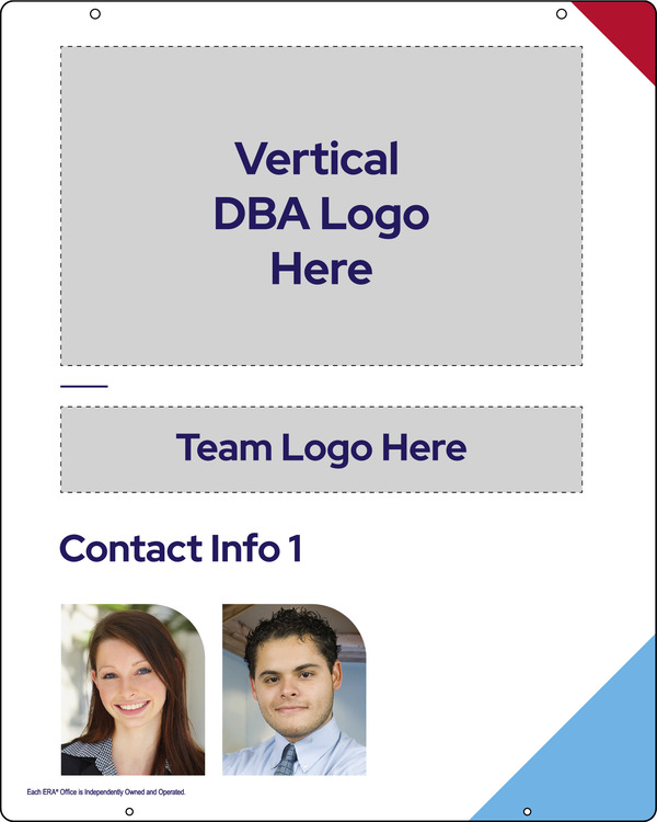 Team Logo w Photos Hanging Sign Panel, 30h x 24w, Steel