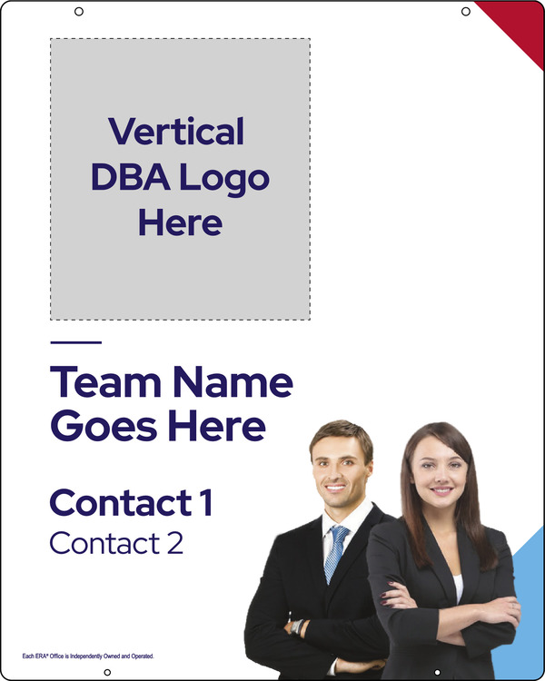 Team Name w Photo Hanging Sign Panel, 30h x 24w, Steel