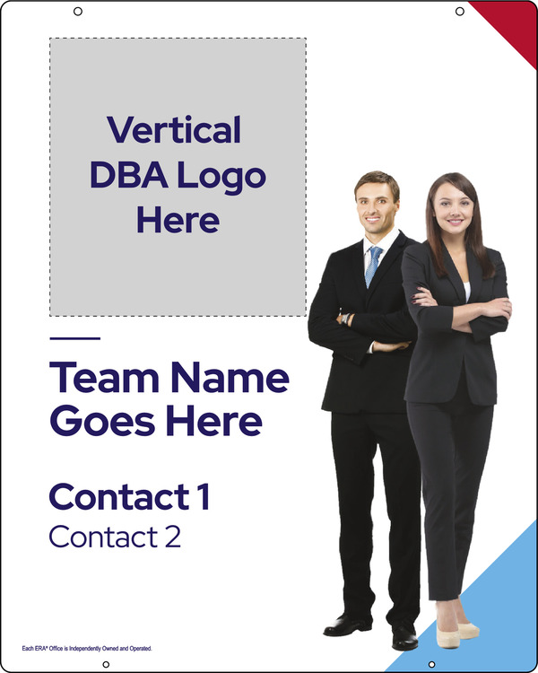 Team Name w Photo Hanging Sign Panel, 30h x 24w, Steel