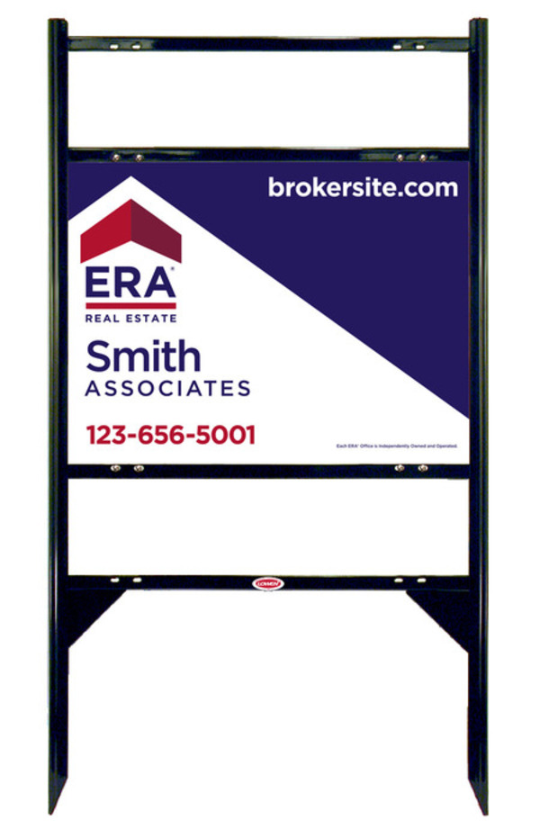 angle iron frame for 2 rider inserts and sign panel unit, 24 GA steel 18h x 24w