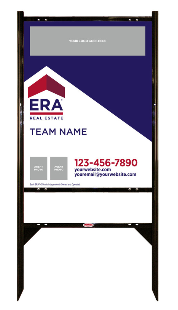 Team Logo - Photo Angle Iron Frame and Sign Panel Unit, 30h x 24w, Steel