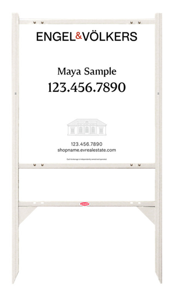 Angle Iron Frame with One Rider Insert and Sign Panel Unit, 24h x 24w