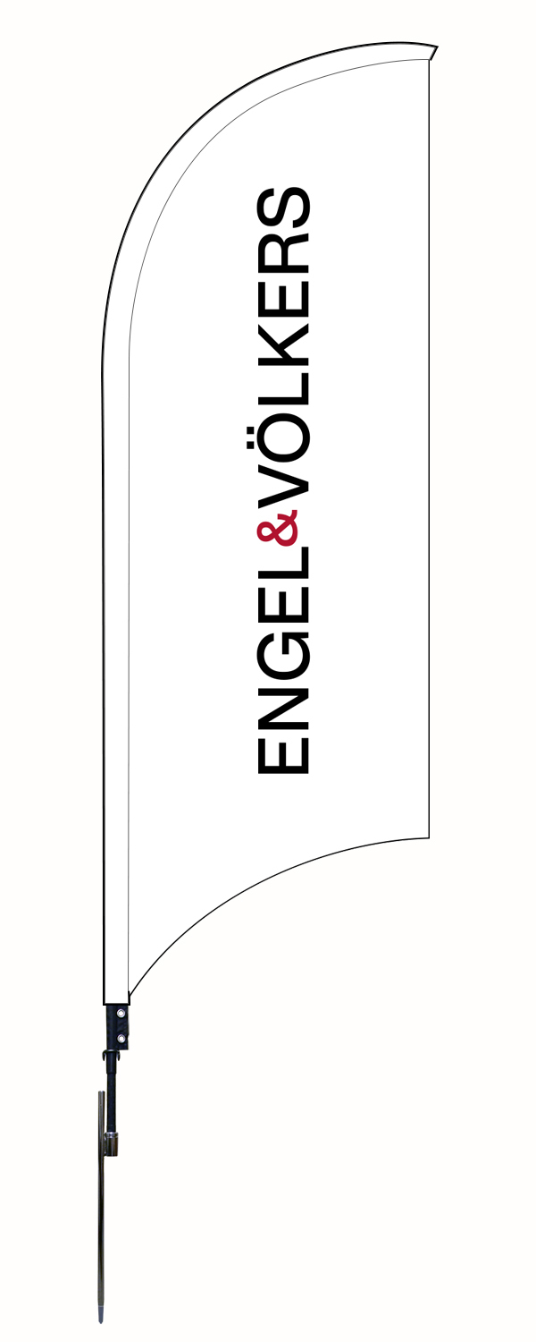 Engel & Volker Feather Flag Unit, 9-Foot- Printed on both sides