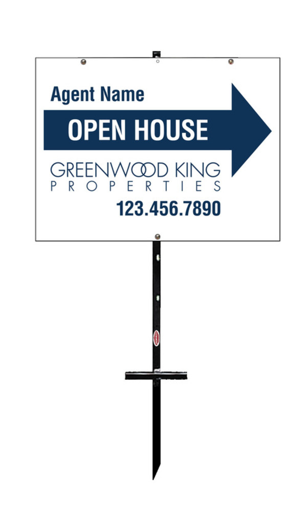 T-Stake and Directional Sign Panel Unit, 18h x 24w, 4mm