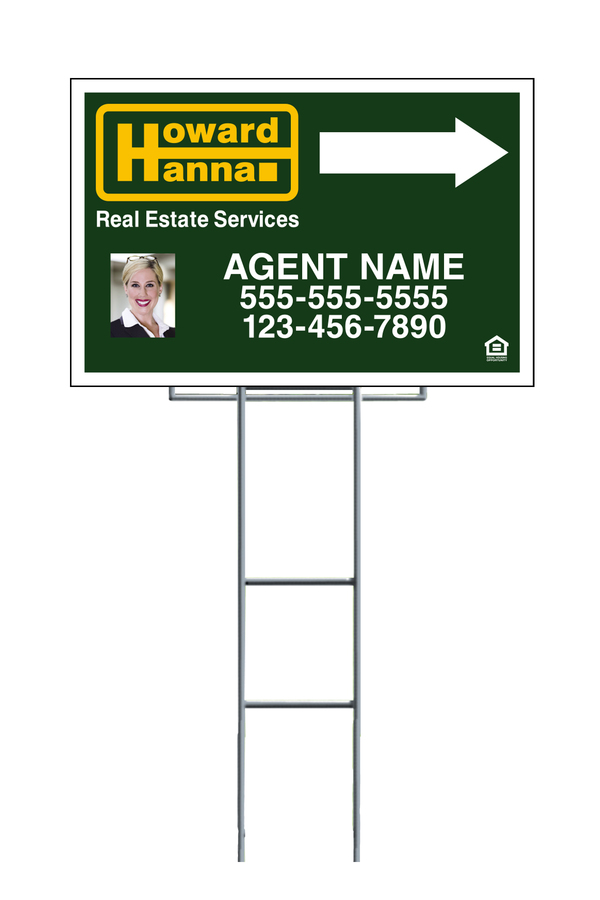 Wire Stake and Agent Photo Sign Panel Unit, 12h x 18w, 4mm