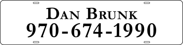 Agent Name Sign Rider, 6h x 24w, Steel