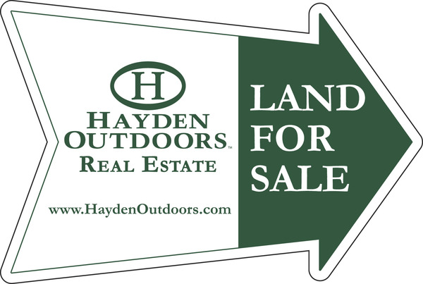 Directional Arrow Shape Land For Sale Sign Panel, 18h x 24w, 4mm Corrugated