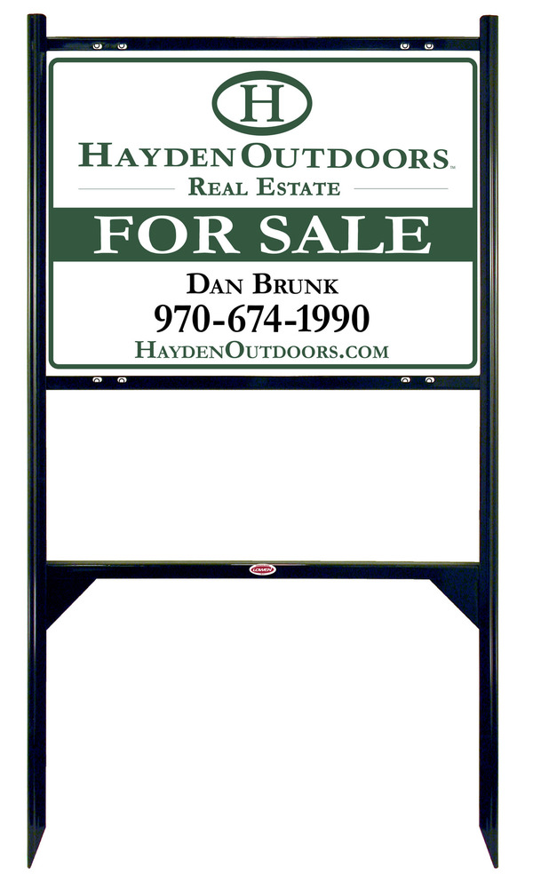 Angle Iron Frame and Sign Panel Unit, 18h x 24w, Black