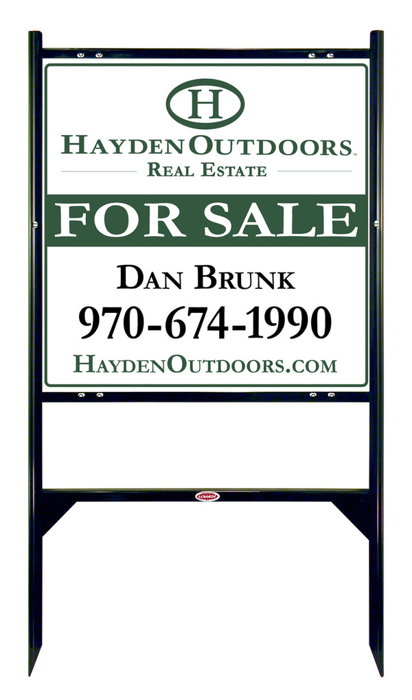 Angle Iron Frame and Sign Panel Unit, 24h x 24w, Black