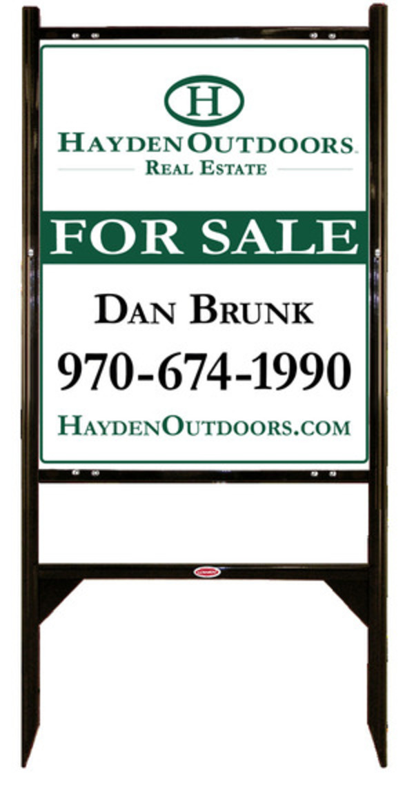 Angle Iron Frame and Sign Panel Unit, 30h x 24w, Black