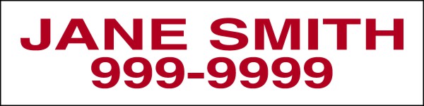 Real Estate Name Sign Rider, 10mm Corrugated Plastic 6h x 24w