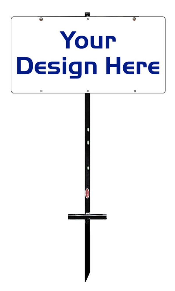 real estate t-stake and panel unit, 24 GA steel 12h x 24w