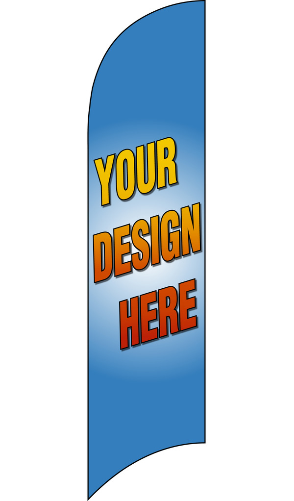 10FT Custom Feather Flag Only, Printed on both sides