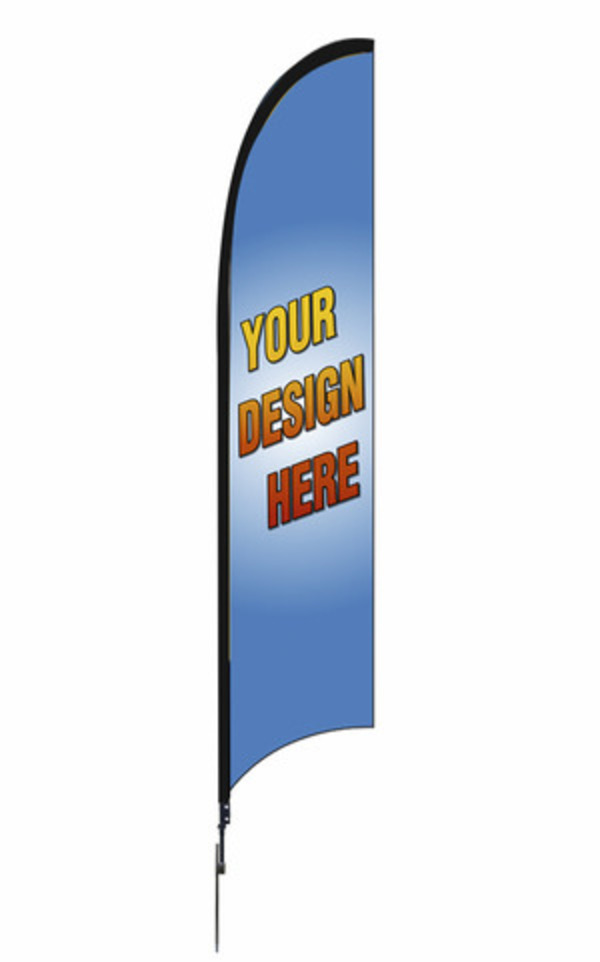17FT Custom Feather Flag Unit, Printed on both sides