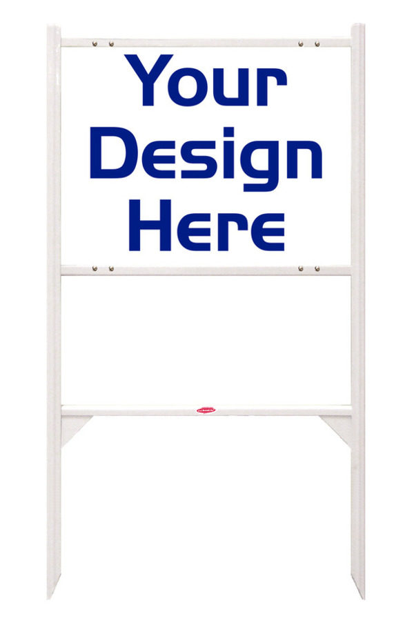 real estate angle iron frame and sign panel unit, 24 GA steel 18h x 24w