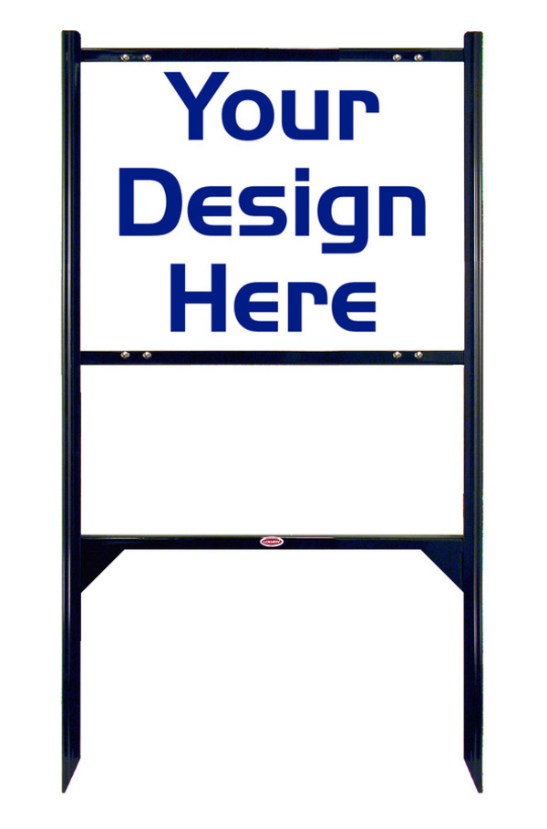 real estate angle iron frame and sign panel unit, 24 GA steel 18h x 24w