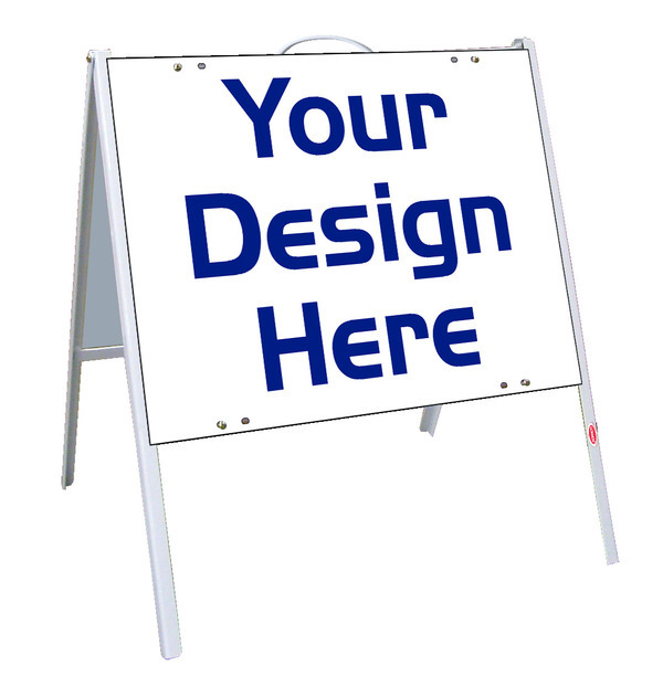 real estate A-frame and sign panel unit, .050 polyethylene 18h x 24w