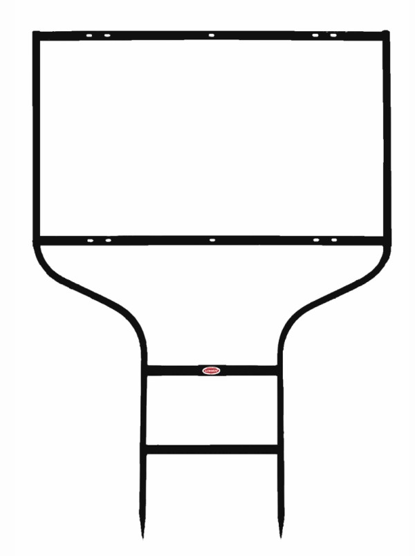 round rod sign frame, 18h x 30w - Black