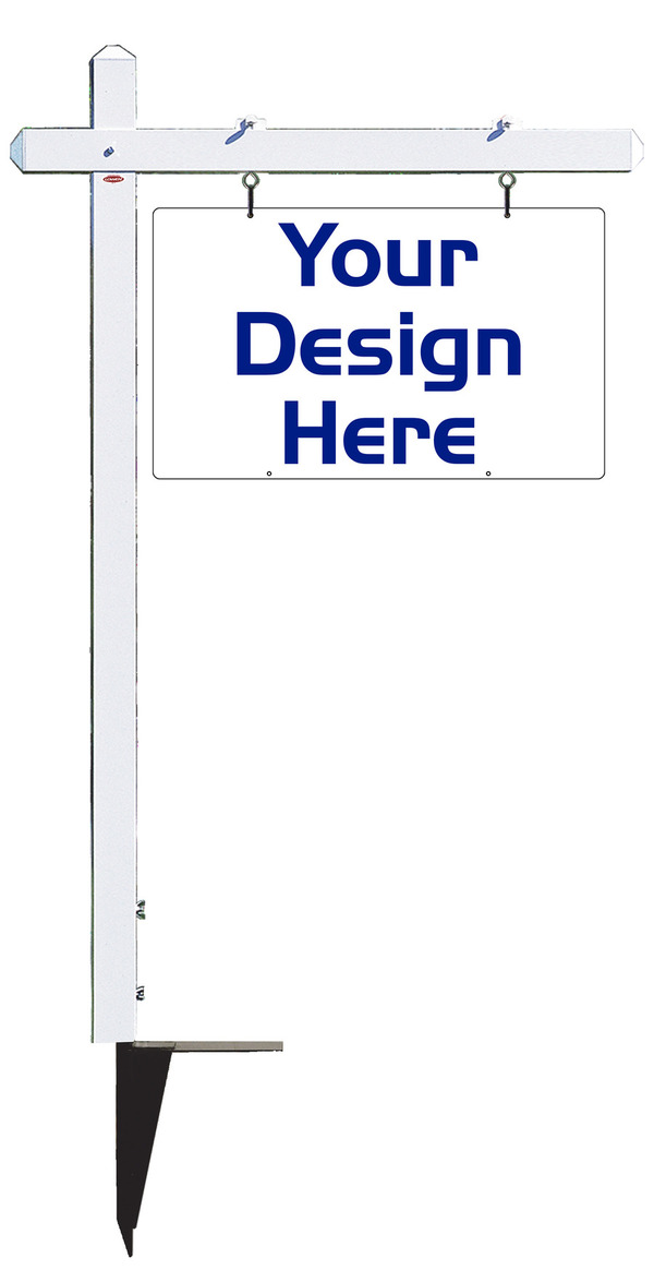 real estate Aluminum Sign Post and sign panel unit, 24 GA steel 18h x 30w