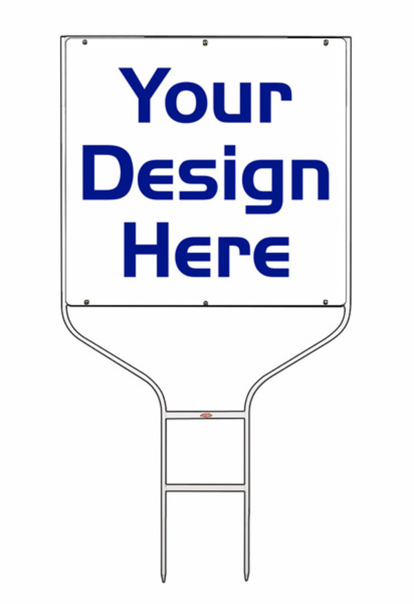 eal estate Round Rod Sign Frame and panel unit, 24 GA steel, 24h x 24w