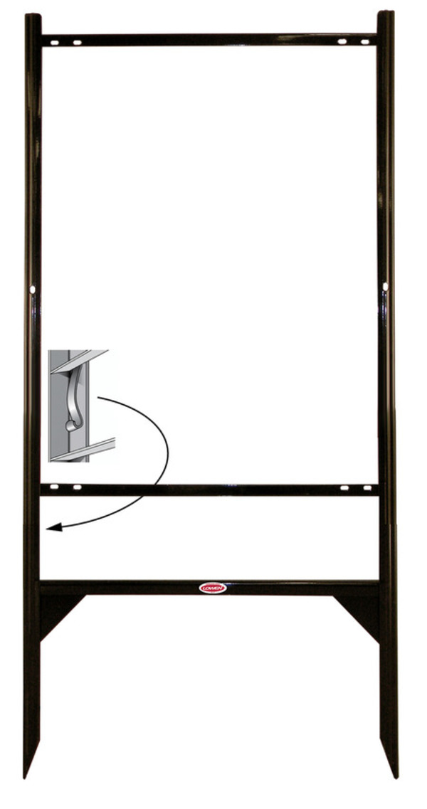 Angle Iron Frame with One Rider Insert, 30h x 24w, Black