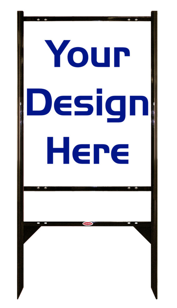 Angle Iron Frame and Sign Panel Unit, 30h x 24w, 3MM Aluminum Composite