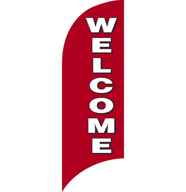 real estate welcome feather flag only, 7-foot