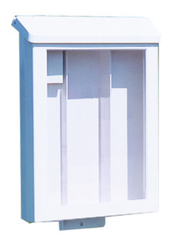 Real Estate Sign White Plastic Yard Box for Angle Iron Sign Frames and Round Rod Sign Frames