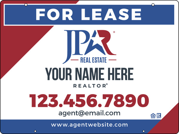 Agent Name Hanging Sign Panel, 18h x 24w, Steel