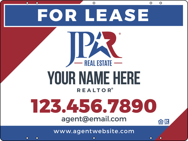 Agent Name Sign Panel, 18h x 24w, Steel