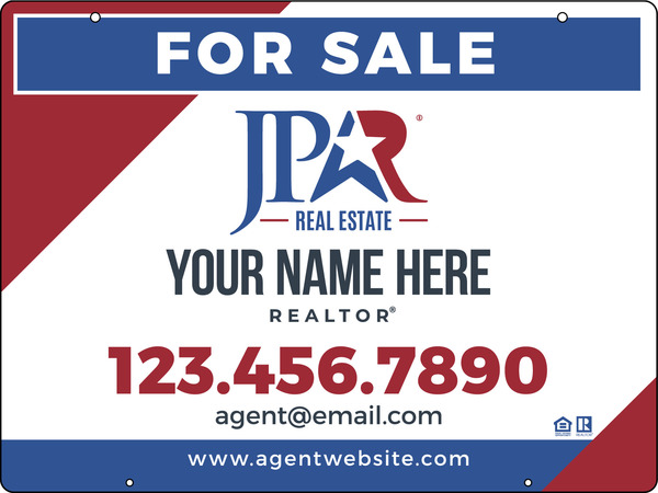 Agent Name Hanging Sign Panel, 18h x 24w, Steel
