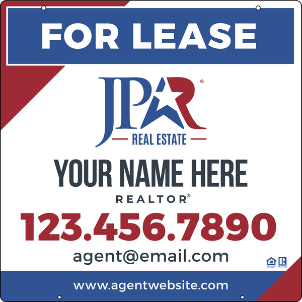 Agent Name Hanging Sign Panel, 24h x 24w, Steel