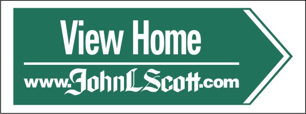 Directional View Home sign panel, 4mm corrugated plastic  9h x 24w