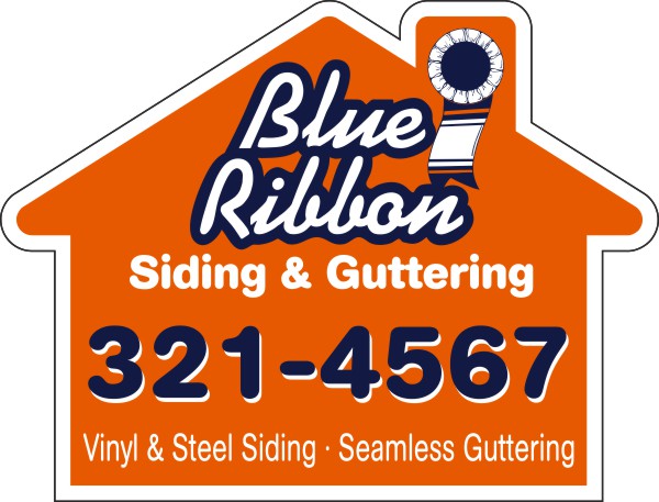 House-Shaped Yard Sign Panel, Corrugated Plastic 18h x 24w