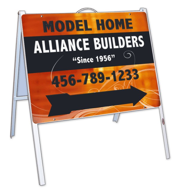 A-Frame Sign Unit, Polyethylene 18h x 24w, White