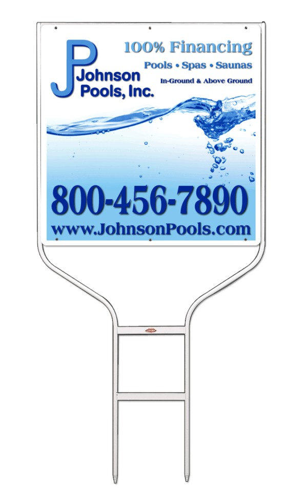 Round Rod Frame and Panel Sign Unit, 24h x 24w