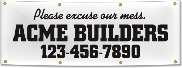 Full color custom vinyl banner, 36h x 72w
