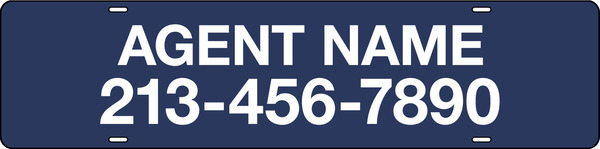 Agent Name Sign Rider, 6h x 24w, Steel