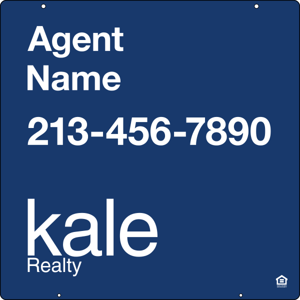 Agent Hanging Sign Panel, 24h x 24w, 3MM Aluminum Composite