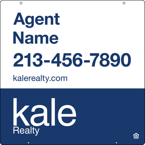 Reflective Agent Hanging Sign Panel, 24h x 24w, .063 Aluminum