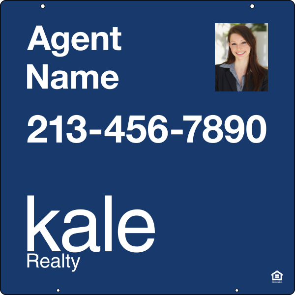 Agent Photo Hanging Sign Panel, 24h x 24w, .063 Aluminum