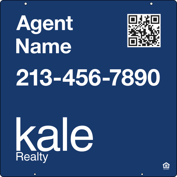 Reflective Agent QR Code Hanging Sign Panel, 24h x 24w, .063 Aluminum