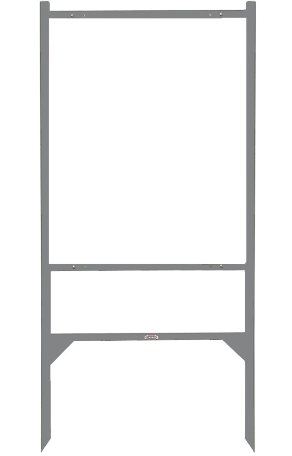 Angle iron sign frame, 30h x 24w - Gray